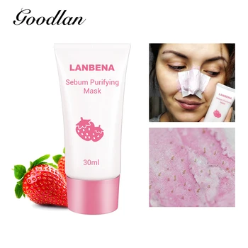 

LANBENA Skin Care Blackhead Remover Mask Strawberry Peel off Black Mask Acne Treatment Cream Deep Cleansing Shrink Pores Beauty