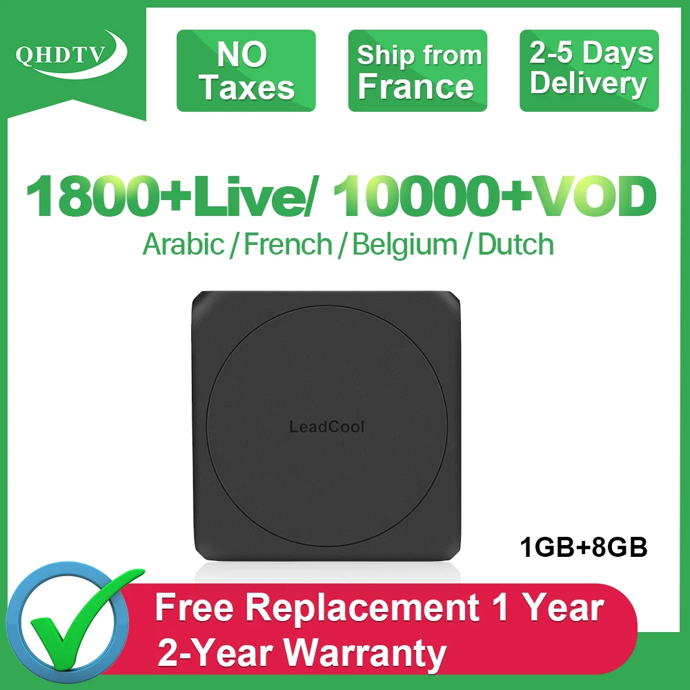 Leadcool W IPTV France Box QHDTV 1 Year IPTV Code Android 7.1 Smart tv Box IPTV Arabic Italy Belgium Netherlands UK France IP TV
Leadcool W IPTV France Box QHDTV 1 Year IPTV Code Android 7.1 Smart tv Box IPTV Arabic Italy Belgium Netherlands UK France IP TV