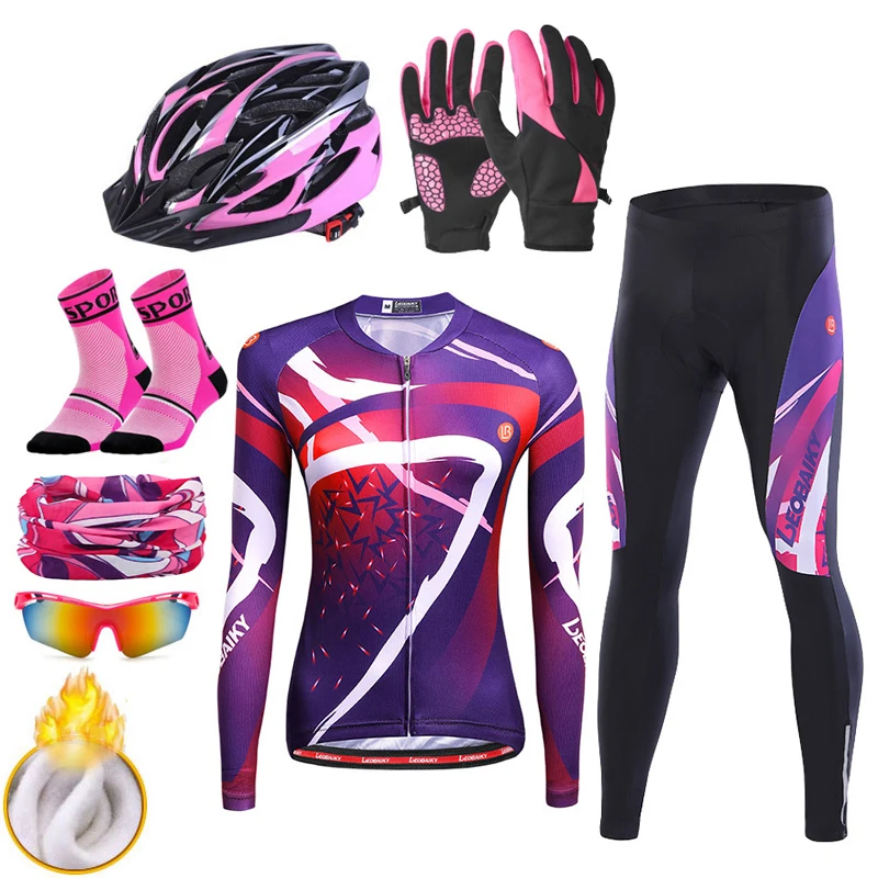 Winter Thermal Fleece Cycling Clothes Women Bicycle Clothing Mtb Mountain Bike Jersey Set SportsWear Riding Uniforme Ciclismo
Winter Thermal Fleece Cycling Clothes Women Bicycle Clothing Mtb Mountain Bike Jersey Set SportsWear Riding Uniforme Ciclismo