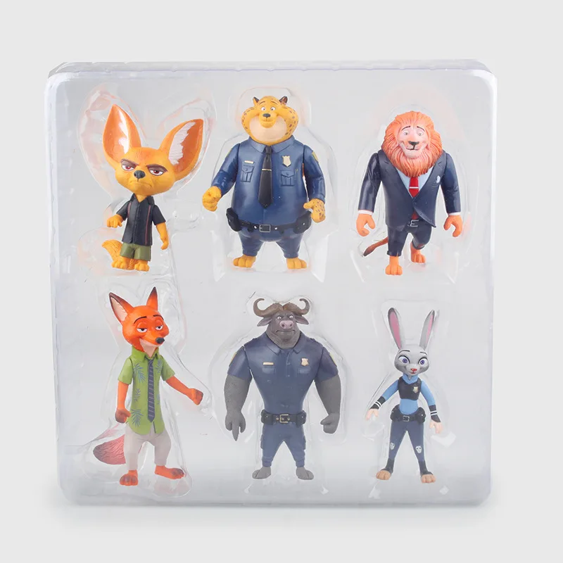 6 pcs/set Disney Pixar Zootopia Zootropolis Toy Action Figure Fox Nick Rabbit Judy Sloth Cosplay Anime toy for children Birthday
6 pcs/set Disney Pixar Zootopia Zootropolis Toy Action Figure Fox Nick Rabbit Judy Sloth Cosplay Anime toy for children Birthday