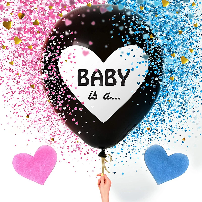 Płeć Reveal Party - Akcesoria dekoracyjne dla Baby Shower - Balony lateksowe - Zestaw stołowy - Dziewczynka lub chłopiec - Różowe i niebieskie - Dekoracje urodzinowe dla dzieci - Wianko - 3