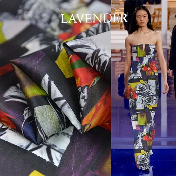 Geometric and floral print 100% pure silk organza satin fabric fashion for dress,SOZ182
Geometric and floral print 100% pure silk organza satin fabric fashion for dress,SOZ182