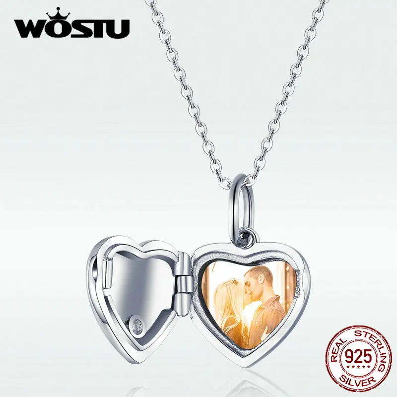 WOSTU 100% 925 Sterling Silver Customized Photo Heart Charm Fit Original Bracelet Pendant Necklace DIY Jewelry Making BNC102
WOSTU 100% 925 Sterling Silver Customized Photo Heart Charm Fit Original Bracelet Pendant Necklace DIY Jewelry Making BNC102