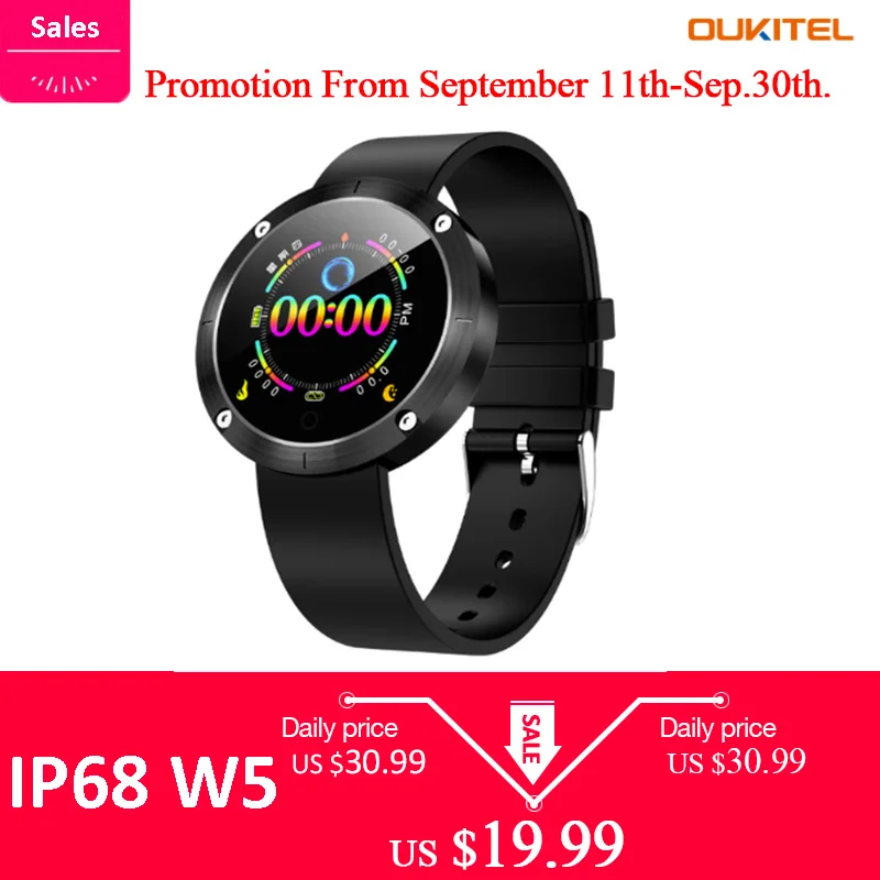 

OUKITEL W5 Smart Watch Heart Rate Monitor IP68 Waterproof Activity Fitness Tracker Smartband Sport Watches Pedometer Smartwatch