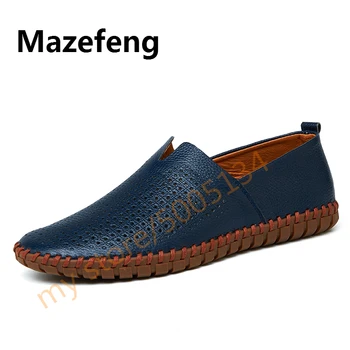 Leather Men Shoes Summer Breathable Soft Men Luxury Drivin Shoes Slip on Casual Male Loafers Comfort Moccasins Plus Size 39-50
Leather Men Shoes Summer Breathable Soft Men Luxury Drivin Shoes Slip on Casual Male Loafers Comfort Moccasins Plus Size 39-50