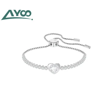 AYOO High-quality SWA new exquisite heart-shaped, female clavicle chain fashion designer Charm Chain Bracelet 
AYOO High-quality SWA new exquisite heart-shaped, female clavicle chain fashion designer Charm Chain Bracelet