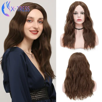 Synthetic Dark Brown Wigs For Women 20inch Curly X-TRESS Colored Wig High Temperature Fiber Cosplay Wig
Synthetic Dark Brown Wigs For Women 20inch Curly X-TRESS Colored Wig High Temperature Fiber Cosplay Wig