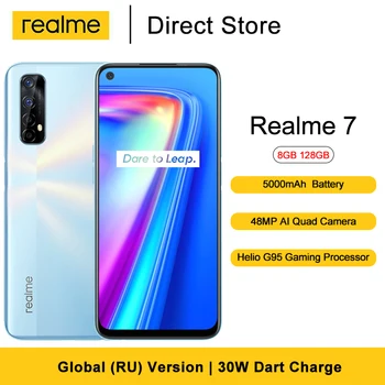 Realme 7 Mobile Phone Helio G95 Gaming Octa Core 6.5'' FHD+ Fullscreen 8GB RAM 128GB ROM 16MP Front Camera 5000mAh Smartphone
Realme 7 Mobile Phone Helio G95 Gaming Octa Core 6.5'' FHD+ Fullscreen 8GB RAM 128GB ROM 16MP Front Camera 5000mAh Smartphone