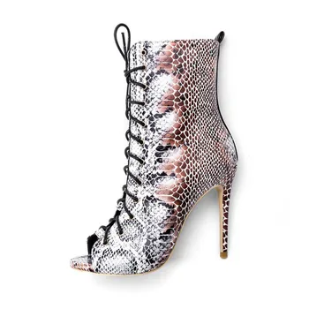 Hot Sales12cm Summer Spring Sandals Fashion Sexy Snake Print High Heel Pointy Toe Ankle Boots for Lady Stiletto Heel Women Shoes
Hot Sales12cm Summer Spring Sandals Fashion Sexy Snake Print High Heel Pointy Toe Ankle Boots for Lady Stiletto Heel Women Shoes