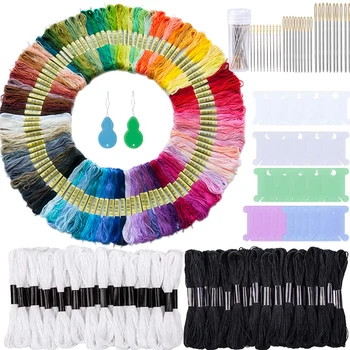 LMDZ 207 Pcs Embroidery Kit,with 150 Colors Embroidery Floss Cross Stitch Threads, Embroidery Needle Large Eye Stitching Needles
LMDZ 207 Pcs Embroidery Kit,with 150 Colors Embroidery Floss Cross Stitch Threads, Embroidery Needle Large Eye Stitching Needles