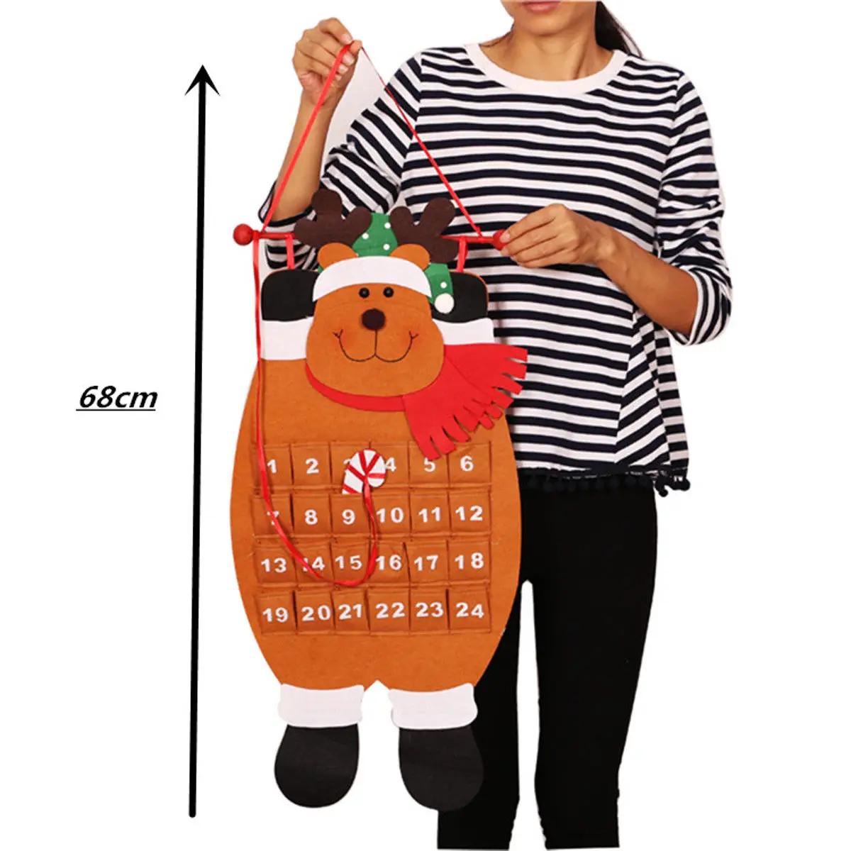 Christmas Advent Calendar W/ Pockets Santa/Reindeer/Snowman Xmas Home Decor
Christmas Advent Calendar W/ Pockets Santa/Reindeer/Snowman Xmas Home Decor