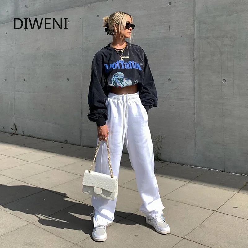 DIWEINI Street Fashion Loose Casual Comfort Simple Solid Trousers Women Joggers Harem Pants Basic Sporty Drawstring Sweatpants
DIWEINI Street Fashion Loose Casual Comfort Simple Solid Trousers Women Joggers Harem Pants Basic Sporty Drawstring Sweatpants