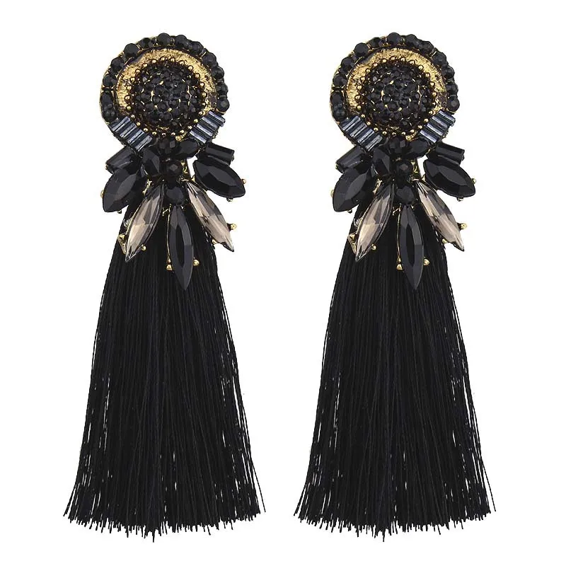 Hot Sale Bohemian Tassel Earring Dangle Crystal Drop Earring Female Handmade Tassel Fringe Earring Jewelry
Hot Sale Bohemian Tassel Earring Dangle Crystal Drop Earring Female Handmade Tassel Fringe Earring Jewelry
