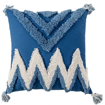 Throw Pillow Covers Boho Modern Tribal Decoration Blue Tufted Fringe Tassel Couch Cushion Case for Bedroom Living Room Sofa Car-
Throw Pillow Covers Boho Modern Tribal Decoration Blue Tufted Fringe Tassel Couch Cushion Case for Bedroom Living Room Sofa Car-