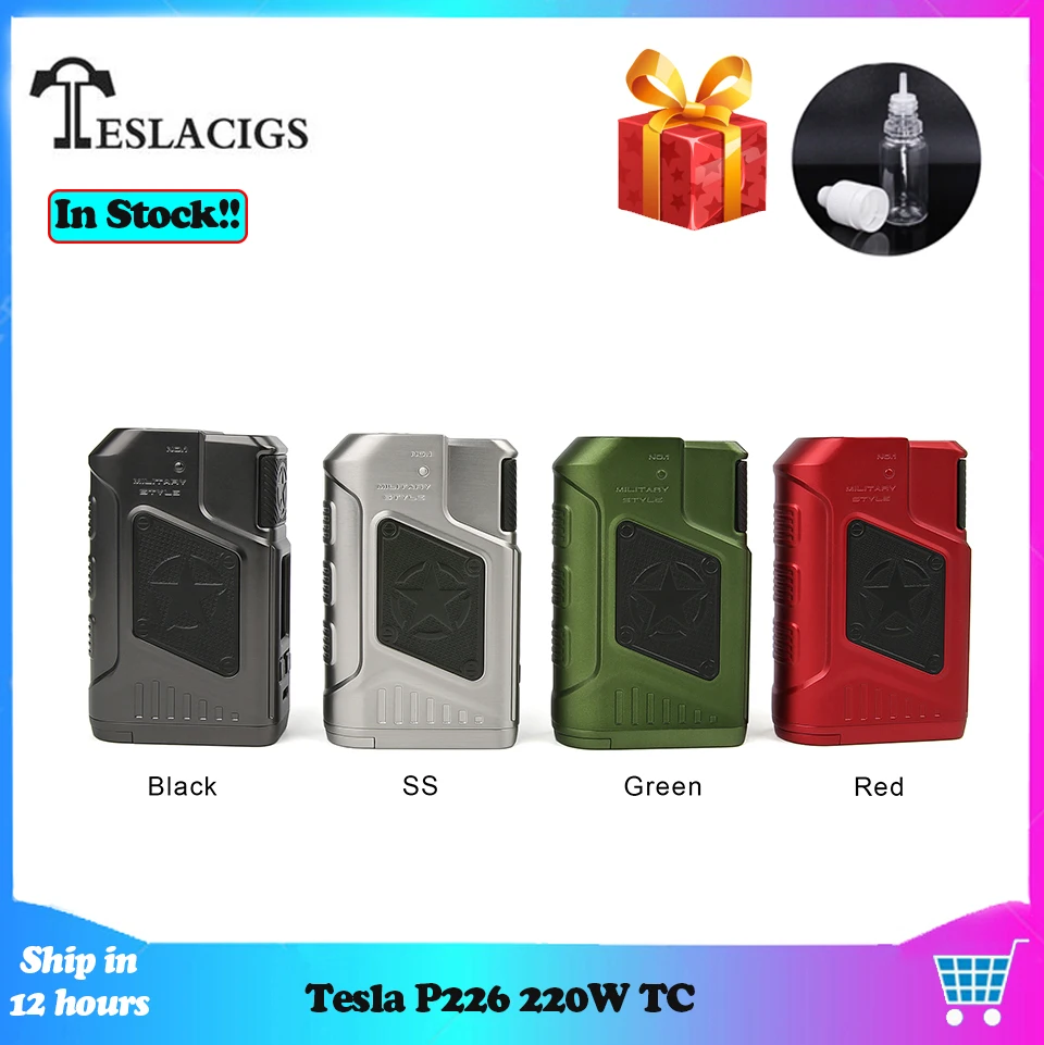 

Teslacigs Tesla P226 220W TC Box MOD with OLED screen Teslacigs E Cigarette Vaporizer Mod vs LUXE Punk 220W Vape Mod