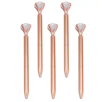 5PCS Metal Ballpoint Pens Glass Diamonds Ballpoint Writing Pen for Students Worker School Office (Rose Gold)
5PCS Metal Ballpoint Pens Glass Diamonds Ballpoint Writing Pen for Students Worker School Office (Rose Gold)