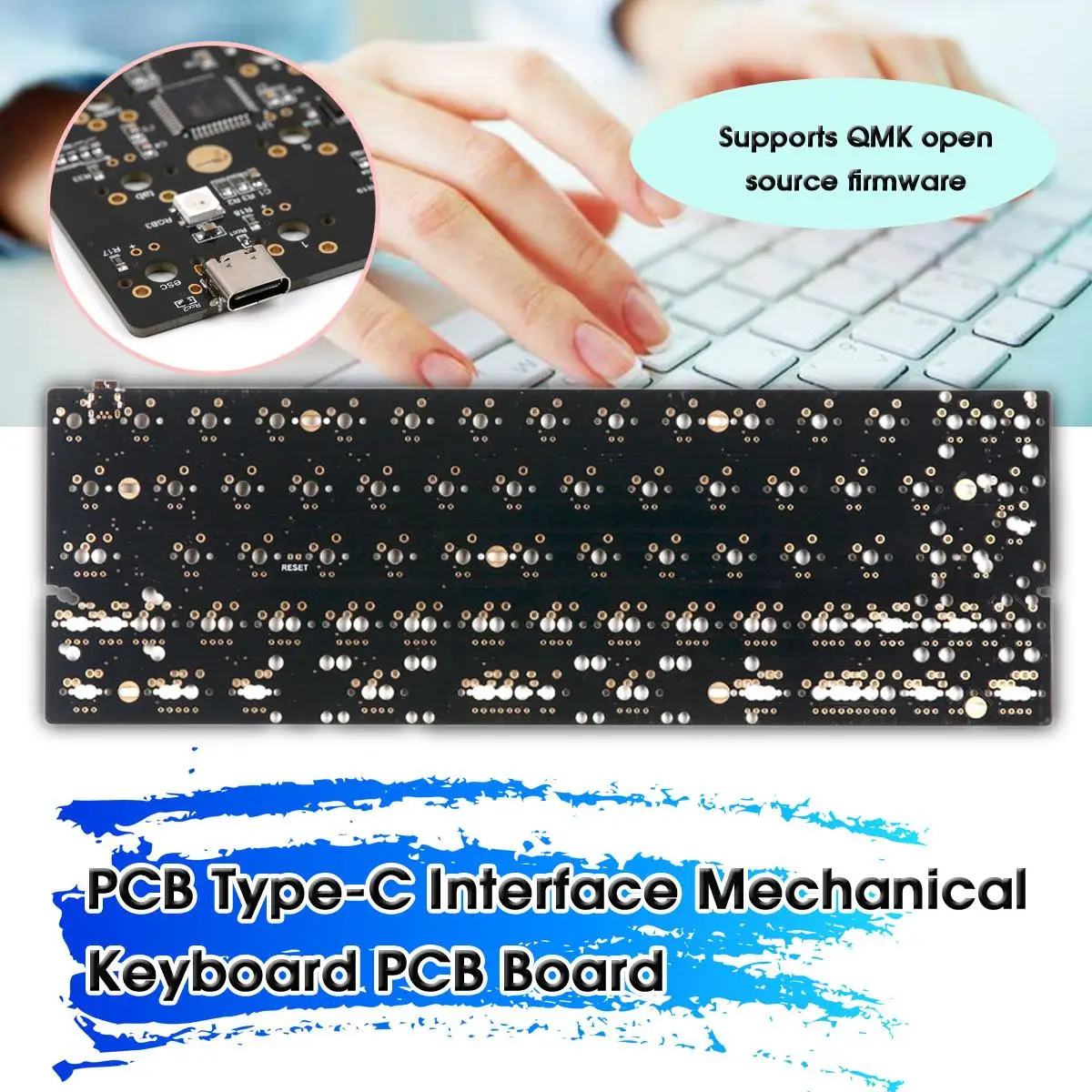 LEORY DZ60 60% Layout PCB Type-C Interface Custom Mechanical Keyboard PCB Board Support Customization
LEORY DZ60 60% Layout PCB Type-C Interface Custom Mechanical Keyboard PCB Board Support Customization