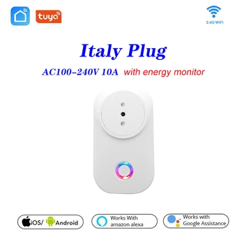Tuya WIFI Smart Socket Smart Plug Italy Plug 10A Remote Control Alexa Google Home Energy Monitor
Tuya WIFI Smart Socket Smart Plug Italy Plug 10A Remote Control Alexa Google Home Energy Monitor