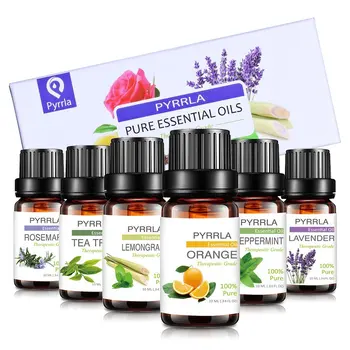 Pyrrla 6 pieces/set with Gift box 10ml Pure Essential Oil Aromatherapy Humidifier Lavender Rosemary Peppermint Orange Plant Oil
Pyrrla 6 pieces/set with Gift box 10ml Pure Essential Oil Aromatherapy Humidifier Lavender Rosemary Peppermint Orange Plant Oil