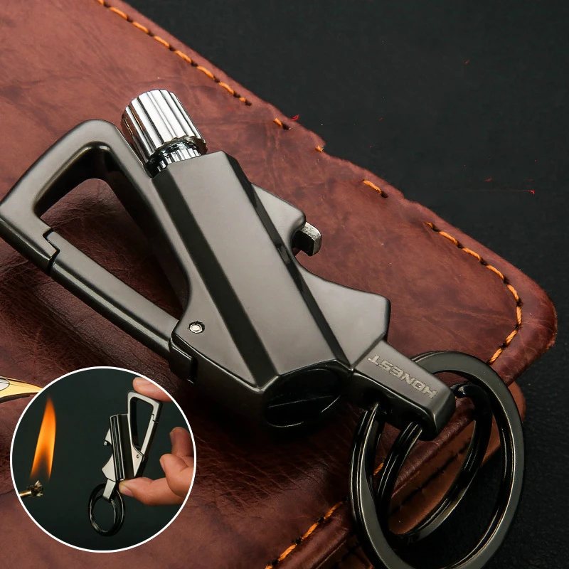 Ten Thousand Matches Windproof Creative Keychain Comes with Corkscrew Kerosene Lighter Outdoor Portable Lighter Without Fuel
Ten Thousand Matches Windproof Creative Keychain Comes with Corkscrew Kerosene Lighter Outdoor Portable Lighter Without Fuel