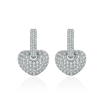 NJ Crystal Silver Heart Ear Drop Sparking Hanging Dangle Earrings Drop Women's Hanging Earrings Jewelry Gift
NJ Crystal Silver Heart Ear Drop Sparking Hanging Dangle Earrings Drop Women's Hanging Earrings Jewelry Gift