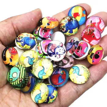 100Pcs Multicolor Cartoon Elephant Patterns Mixed Round Glass Cameos Cabochons Dome Seals Crafts Making 18mm
100Pcs Multicolor Cartoon Elephant Patterns Mixed Round Glass Cameos Cabochons Dome Seals Crafts Making 18mm