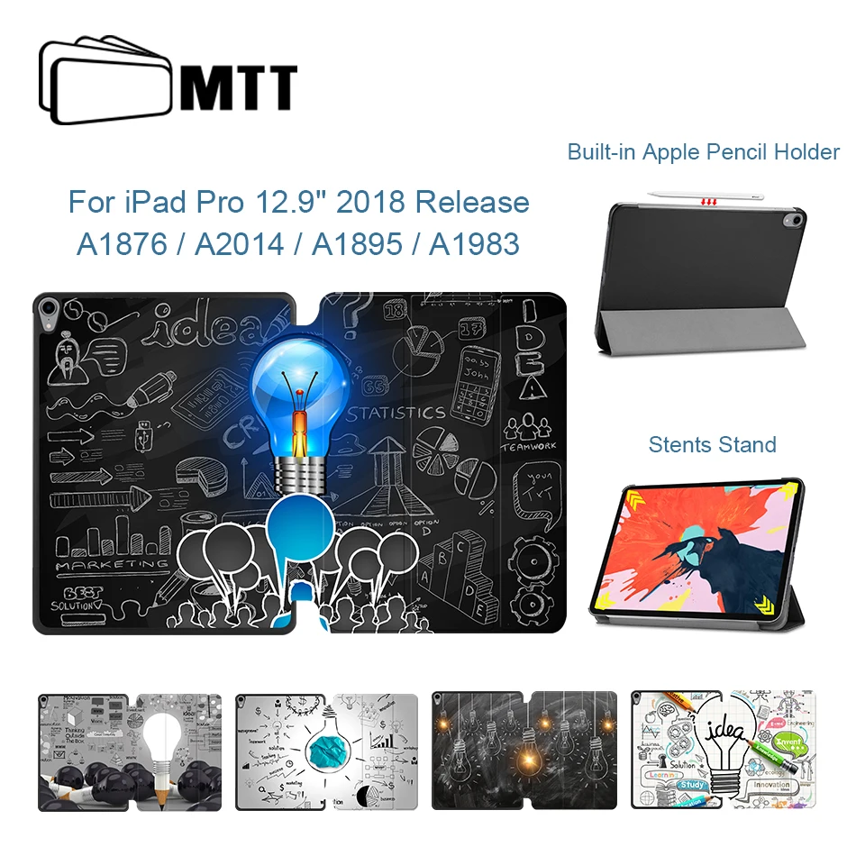 MTT Case For iPad Pro 12.9 inch 2018 Release PU Leather Flip Stand Cover Light Bulb Design Smart Tablet Case Funda A1983 A1895
MTT Case For iPad Pro 12.9 inch 2018 Release PU Leather Flip Stand Cover Light Bulb Design Smart Tablet Case Funda A1983 A1895