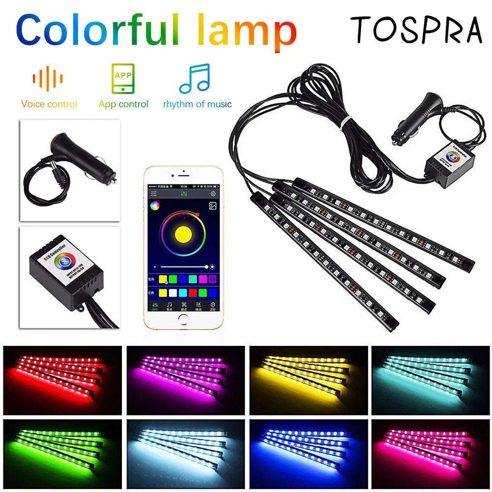 Led Car Foot Ambient Light With USB Cigarette Lighter Backlight Music Control App RGB Auto Interior Decorative Atmosphere Lights
Led Car Foot Ambient Light With USB Cigarette Lighter Backlight Music Control App RGB Auto Interior Decorative Atmosphere Lights