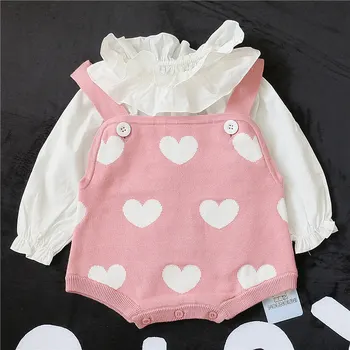 Baby girl romper knitted cotton suspender triangle sleeveless pattern infant clothes baby romper
Baby girl romper knitted cotton suspender triangle sleeveless pattern infant clothes baby romper