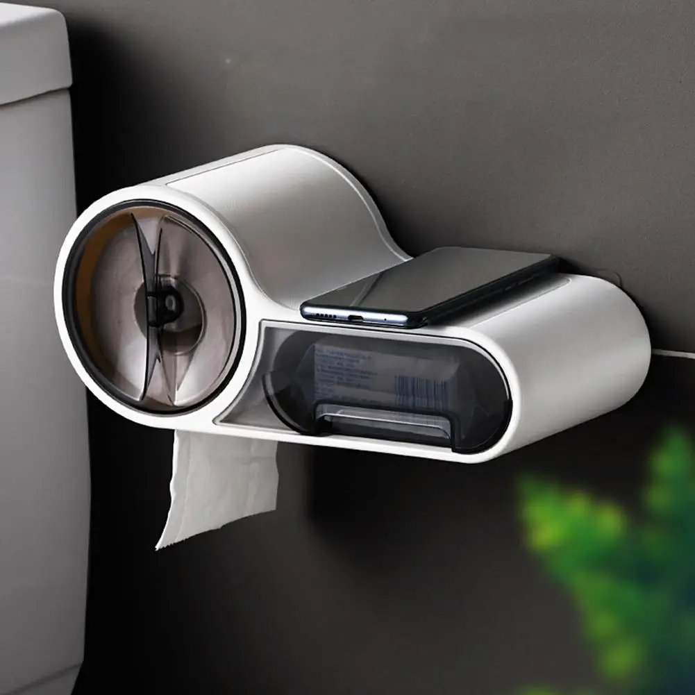 Waterproof Toilet Paper Holder Wall Mounted Self Adhesive Tissue Paper Holder Box Transparent Tissue Box For Bathroom, Bedroom
Waterproof Toilet Paper Holder Wall Mounted Self Adhesive Tissue Paper Holder Box Transparent Tissue Box For Bathroom, Bedroom