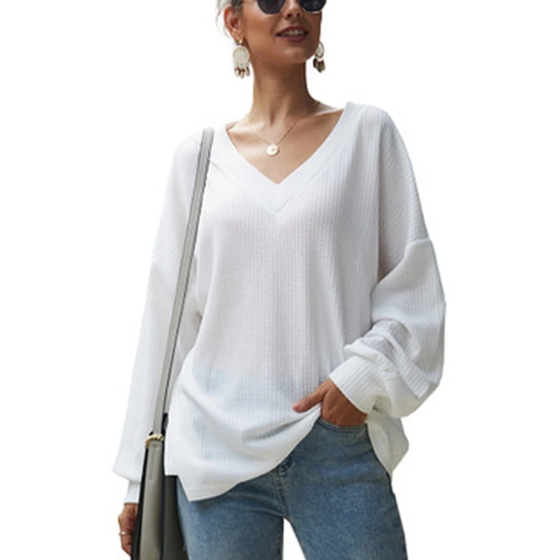 Autumn large size women's sweater 4XL 5XL 6XL 7XL 8XL fashion solid color long sleeve sexy V-neck bust 138CM
Autumn large size women's sweater 4XL 5XL 6XL 7XL 8XL fashion solid color long sleeve sexy V-neck bust 138CM