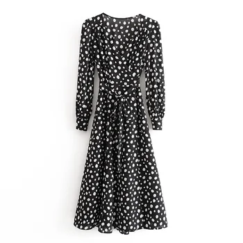 2020 spring women's new French ins wind waist straps v-neck long sleeve wave point split fork wrap long dress
2020 spring women's new French ins wind waist straps v-neck long sleeve wave point split fork wrap long dress