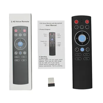 T1 Pro 2.4G Wireless Voice Control Remote Controller Air Mouse Airmouse for Google Assistant
T1 Pro 2.4G Wireless Voice Control Remote Controller Air Mouse Airmouse for Google Assistant