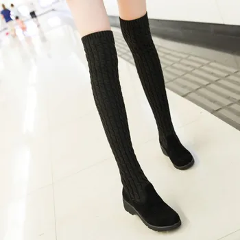 Round Toe Concise Sewing Over-the-Knee Long Boots For Women Solid Med Slip-On Autumn Winter Thigh Boots Flat With Casual Shoes
Round Toe Concise Sewing Over-the-Knee Long Boots For Women Solid Med Slip-On Autumn Winter Thigh Boots Flat With Casual Shoes
