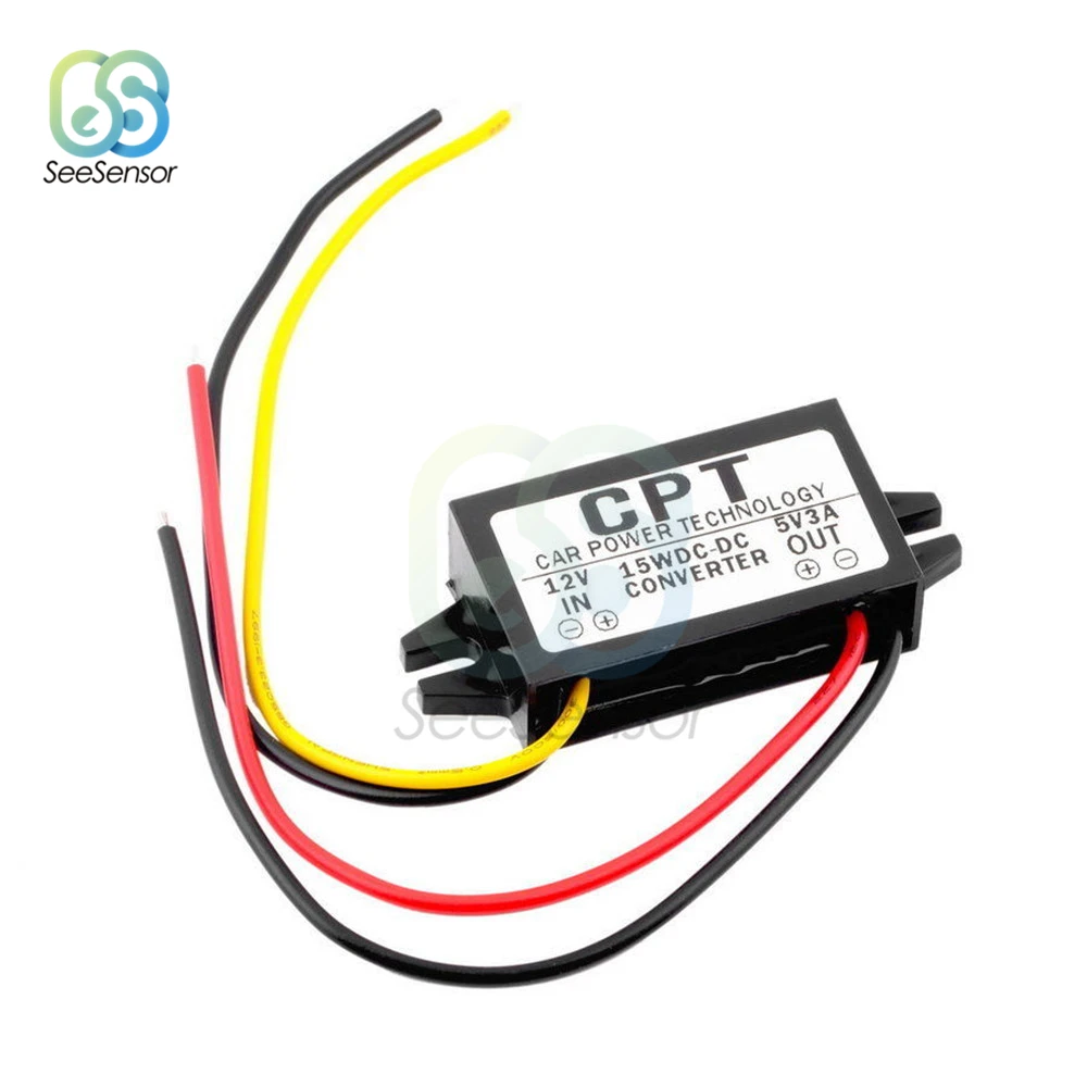 DC/DC 12V to 5V 3A 15W Car Power Buck Converter Regulator Micro Mini USB Car Monitor Step Down Power Supply Module
DC/DC 12V to 5V 3A 15W Car Power Buck Converter Regulator Micro Mini USB Car Monitor Step Down Power Supply Module