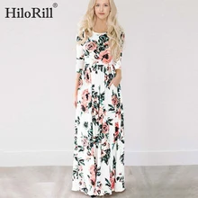 2019 Zomer Lange Jurk Bloemenprint Boho Strand Jurk Tuniek Maxi Jurk Vrouwen Avond Party Dress Zonnejurk Vestidos de festa XXXL(China)