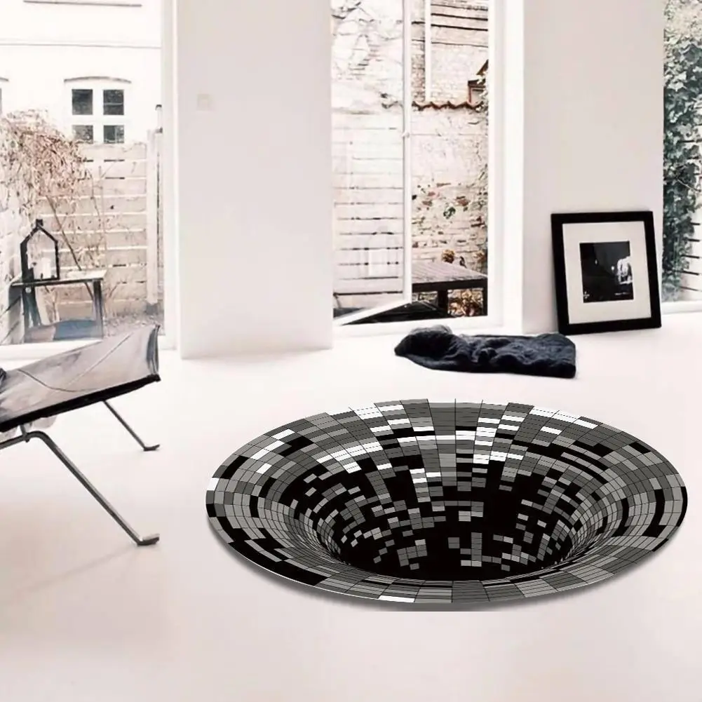 1pc Black And White Spiral Stereo Vision Circular Carpet Art Room Coffee Living Carpet Geometric Bedroom Carpet Table R7L6
1pc Black And White Spiral Stereo Vision Circular Carpet Art Room Coffee Living Carpet Geometric Bedroom Carpet Table R7L6