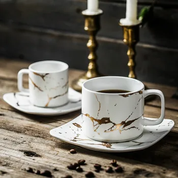 Nordic Marble Ceramic Coffee Cup Textured Porcelain Cup Handmade Ceramic Espresso Cups High Quality Teacup And Saucer II50BYD
Nordic Marble Ceramic Coffee Cup Textured Porcelain Cup Handmade Ceramic Espresso Cups High Quality Teacup And Saucer II50BYD