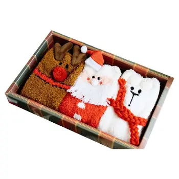 3 Pairs Christmas Warm Slipper Socks Santa Elk Coral Velvet Hosiery Gift Box
3 Pairs Christmas Warm Slipper Socks Santa Elk Coral Velvet Hosiery Gift Box