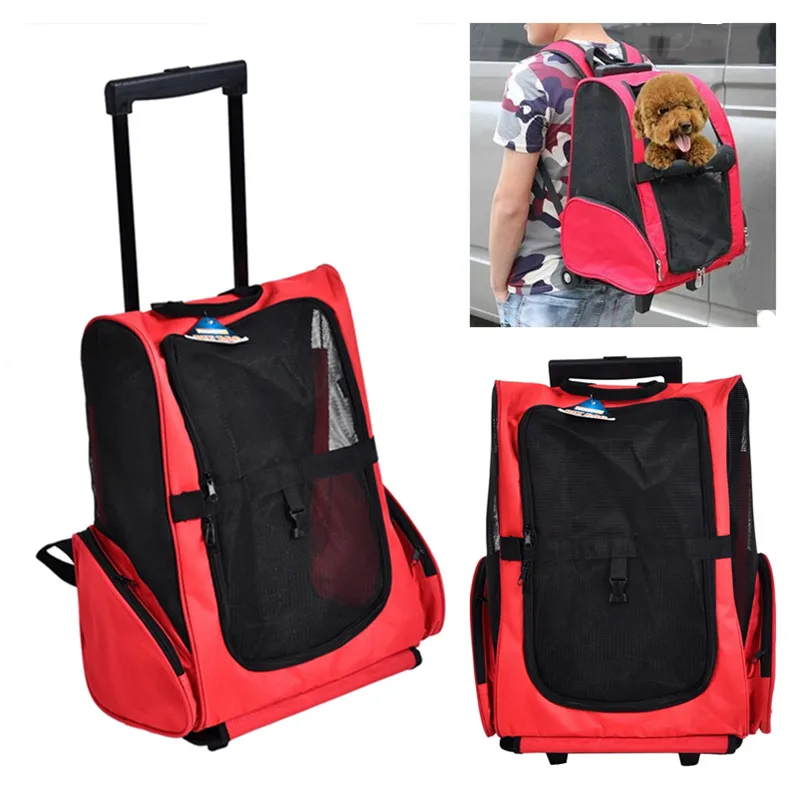 

2 Ways To Use Carrying Bag Pet Cat Breathable Outdoor Portable Packaging Bag Pet Puppy Travel Backpack For Dogs Carrier Stroller