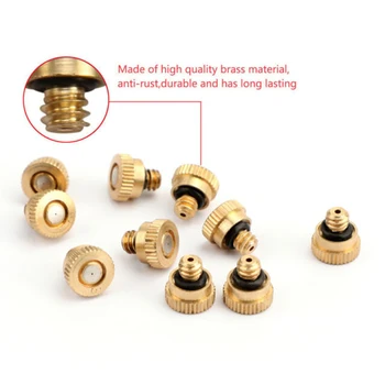 50X Brass Misting Nozzles Water Mister Sprinkle For Cooling System 0.012"10/24UN Misting Nozzles Brass Body, Stainless Steel
50X Brass Misting Nozzles Water Mister Sprinkle For Cooling System 0.012"10/24UN Misting Nozzles Brass Body, Stainless Steel