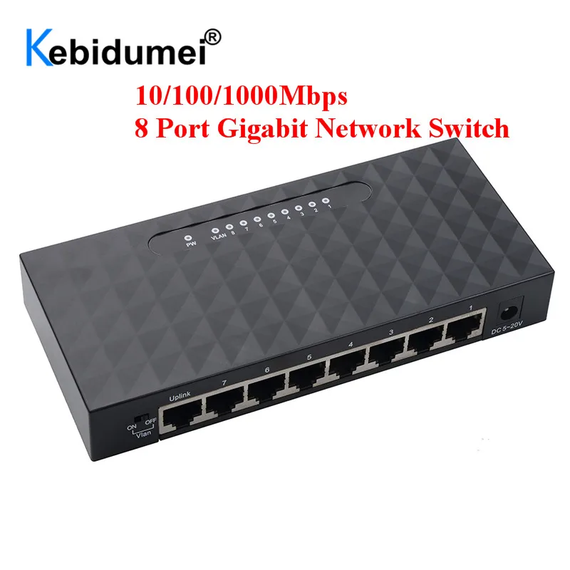 8 Port Gigabit Network Switch 10/100/1000Mbps Gigabit Ethernet Network Switcher RJ45 Lan Hub High Performance Ethernet EU Plug 
8 Port Gigabit Network Switch 10/100/1000Mbps Gigabit Ethernet Network Switcher RJ45 Lan Hub High Performance Ethernet EU Plug