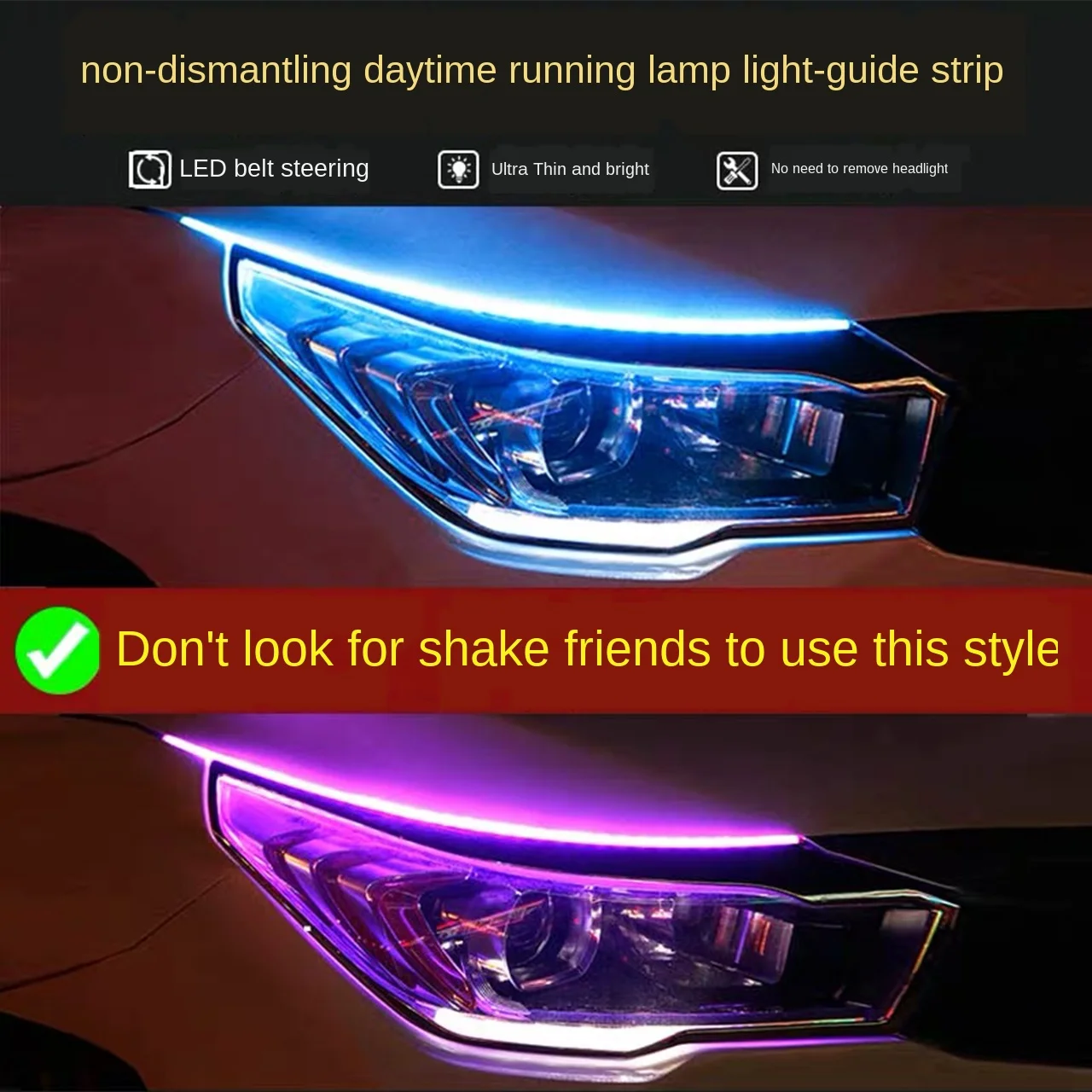Car Light with LED Light Super Bright Ultra-Thin Detachable Daytime Running Light with Waterproof Light-Guide Strip Tear Eye Eye
Car Light with LED Light Super Bright Ultra-Thin Detachable Daytime Running Light with Waterproof Light-Guide Strip Tear Eye Eye