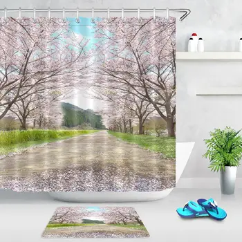 Spring Landscape Shower Curtain Pink Flower Nature Scenery Fabric Polyester Waterproof Bathroom Curtains with Hooks Washable
Spring Landscape Shower Curtain Pink Flower Nature Scenery Fabric Polyester Waterproof Bathroom Curtains with Hooks Washable