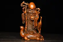 5" China Lucky Seikos Boxwood Birthday star statue God of Longevity Red crowned crane statue Implication longevity 
5" China Lucky Seikos Boxwood Birthday star statue God of Longevity Red crowned crane statue Implication longevity