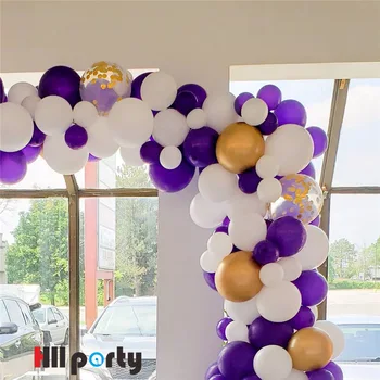 110Pcs Purple White Latex Balloon Garland Arch Kit For Birthday Party Decorations Adult Wedding Anniversary Decor Supplies
110Pcs Purple White Latex Balloon Garland Arch Kit For Birthday Party Decorations Adult Wedding Anniversary Decor Supplies