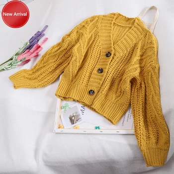 Knit Cardigan Short Cardigan Tops Chic Students Loose Solid Color Single-breasted Sweater Autumn and Winter Women's
Knit Cardigan Short Cardigan Tops Chic Students Loose Solid Color Single-breasted Sweater Autumn and Winter Women's