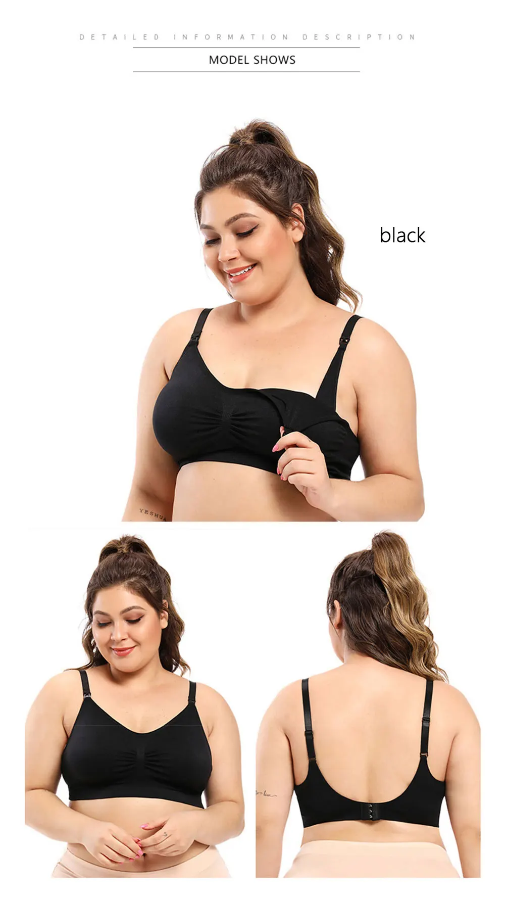 Fitness front buckle without steel ring pregnant women nursing bra anti-sag gather adjustable breastfeeding underwear girl top Fitness front buckle without steel ring pregnant women nursing bra anti-sag gather adjustable breastfeeding underwear girl top