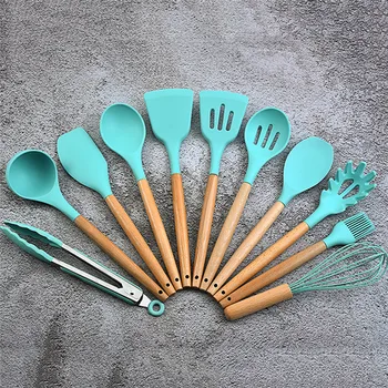 Kitchen Silicone Kitchenware Cooking Utensils Set Heat Resistant Non-Stick Cooking Utensils Baking Tools Storage Box Tools
Kitchen Silicone Kitchenware Cooking Utensils Set Heat Resistant Non-Stick Cooking Utensils Baking Tools Storage Box Tools