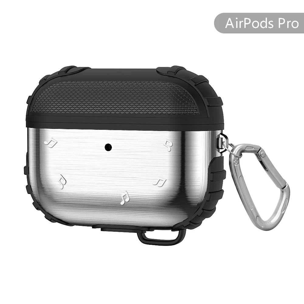 Metal Silicone Earphone Protective Cover for AirPods Pro Case Wireless Bluetooth Headset Shockproof Shell with Hook Earbuds Case
Metal Silicone Earphone Protective Cover for AirPods Pro Case Wireless Bluetooth Headset Shockproof Shell with Hook Earbuds Case